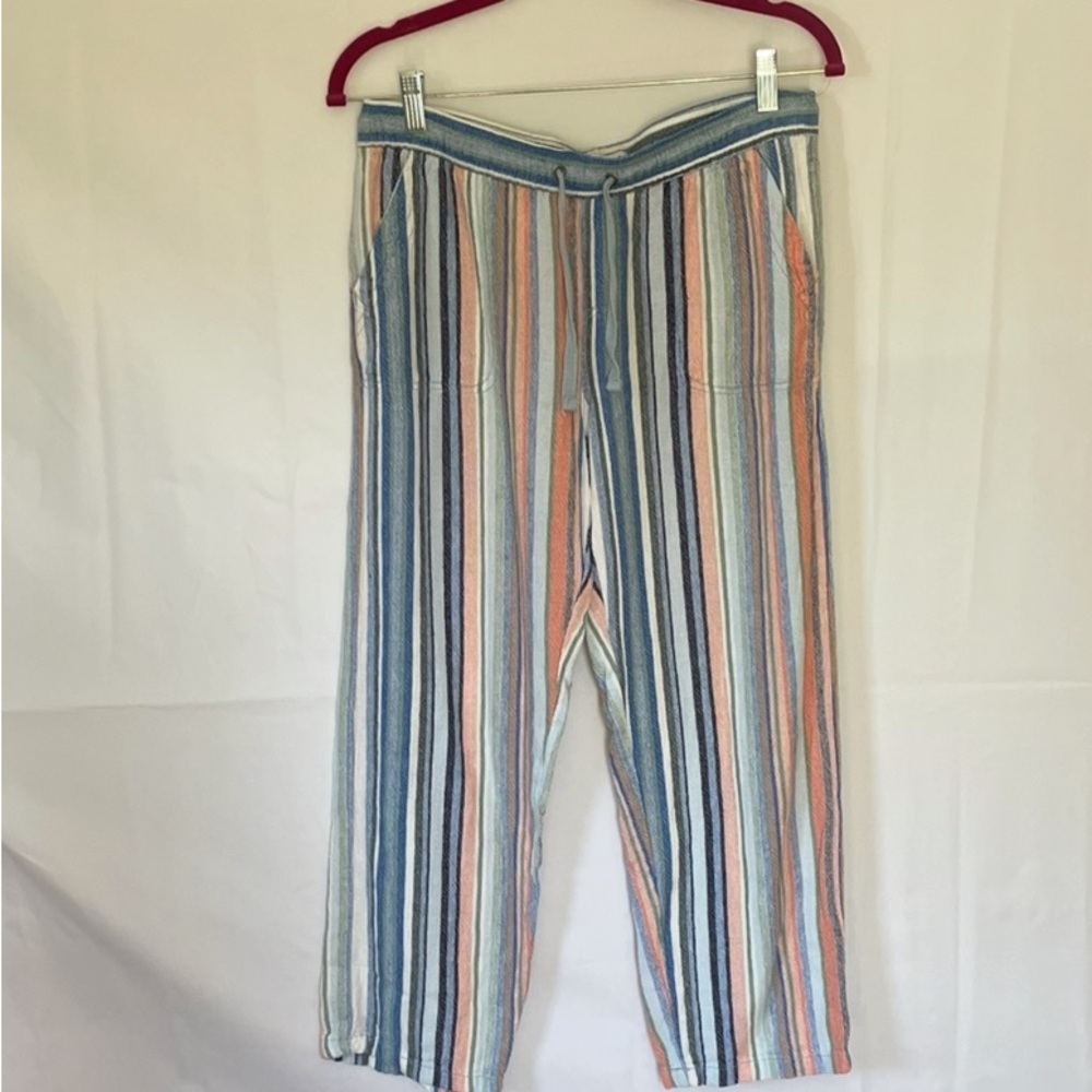 Striped Multicolor Women’s Linen blend Pants